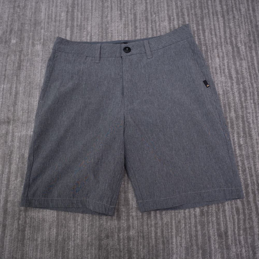 Quiksilver Amphibian Shorts Mens 28 Gray Excellent DryFlight Hybrid Boardshorts